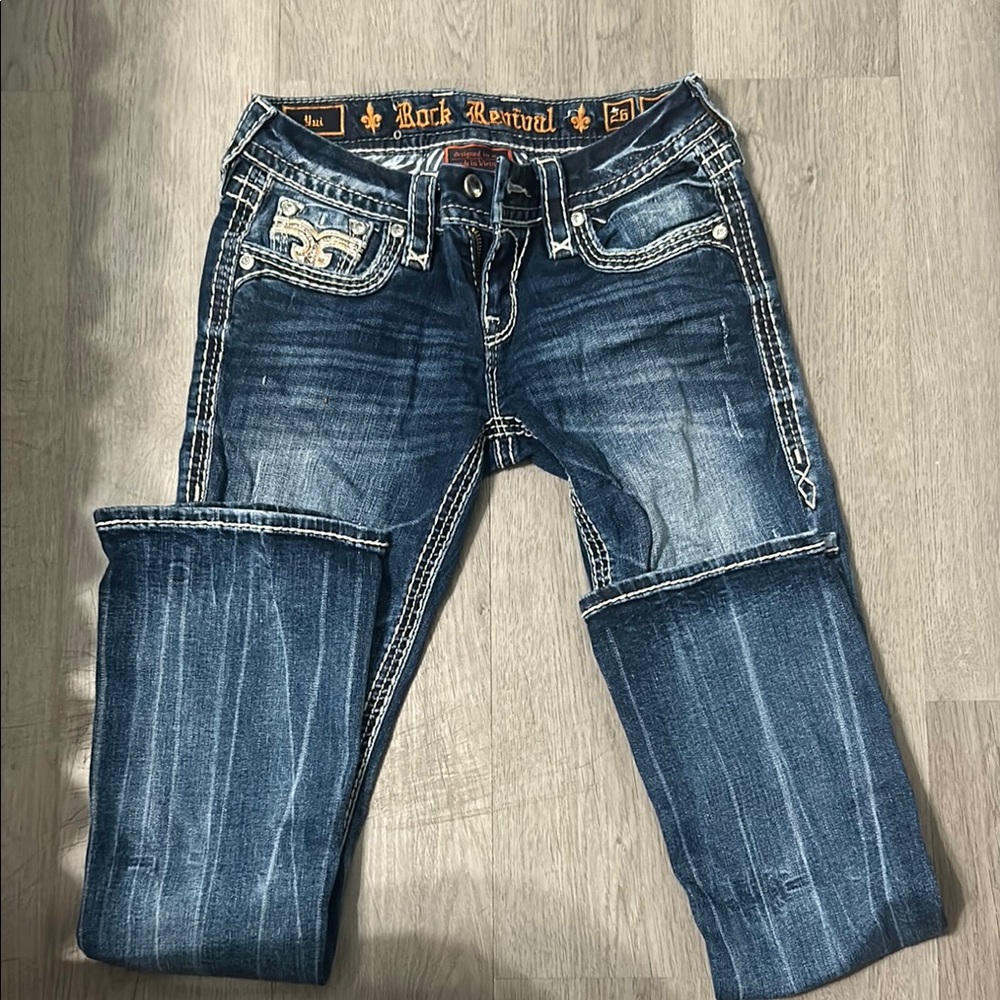 Rock Revival Women's Boot Cut Jeans - Dark Blue